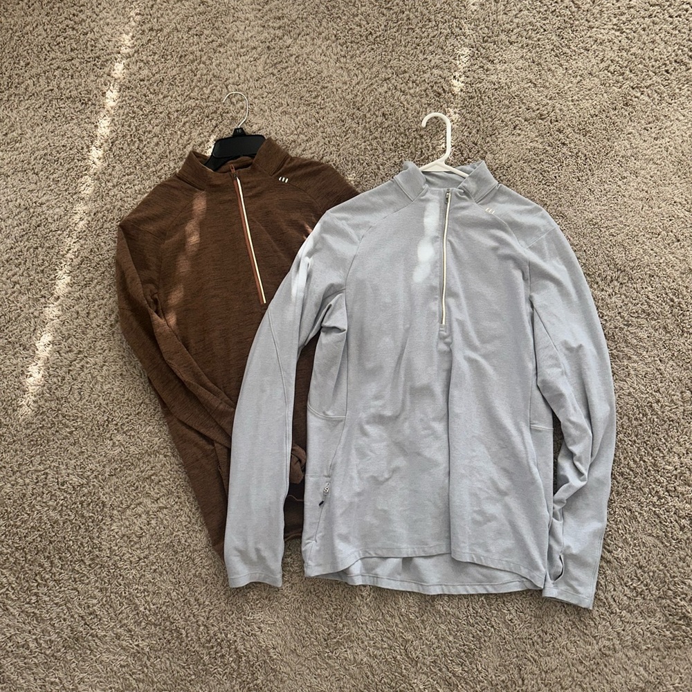 two lulu lemon surge quarter zip jacket - perfect on condition. Size large